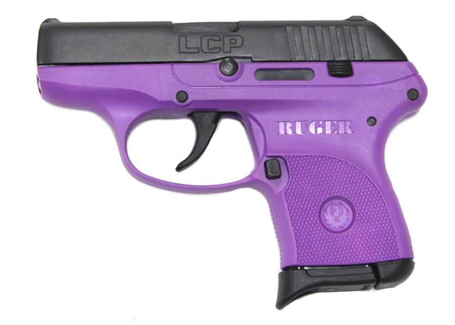 Ruger LCP 380ACP purple pistol lady lilac.