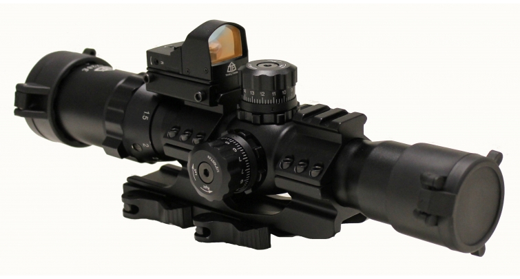 Trinity Force 1-4X28 Assault Riflescope/Red Dot Combo w/ Free S&H